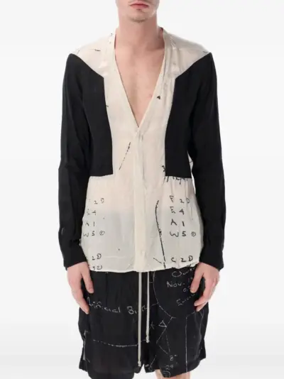 Rick Owens Larry Fogpocket long-sleeve shirt - Neutrals