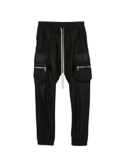Rick Owens Mastodon Megacargo Leather trousers - Black