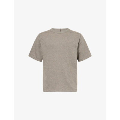 Rick Owens Mens Rick Owens Brad Crew-Neck Cotton-Shirt T-Shirt