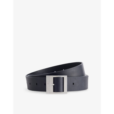 Rick Owens Mens Rick Owens Stooges Branded-Buckle Leather Belt
