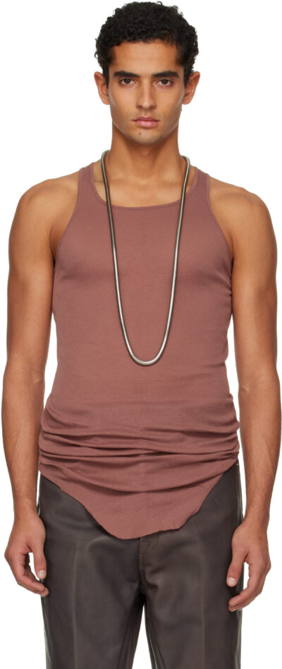 Rick Owens Pink Concordians Basic Rib Tank Top