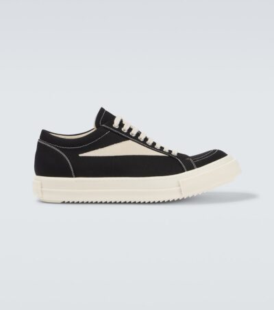 Rick Owens Vintage suede-trimmed canvas sneakers