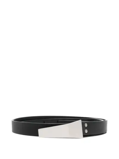 Rick Owens buckle calfskin belt - Black