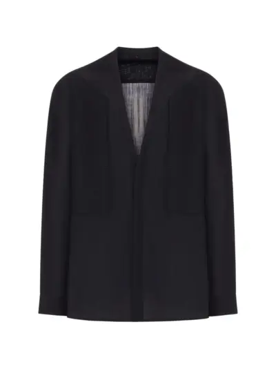 Rick Owens collarless shirt - Black