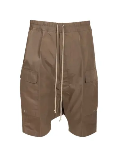 Rick Owens drawstring detail cargo shorts - Grey