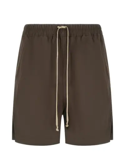 Rick Owens drawstring-waist side-slit shorts - Brown