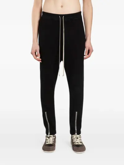 Rick Owens drawstring zip track pants - Black