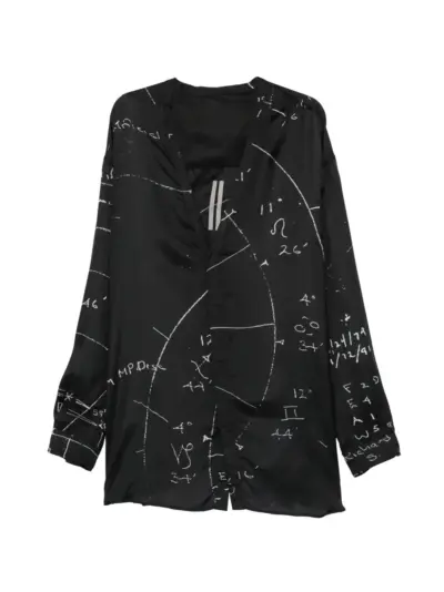 Rick Owens graphic print shirt - Black