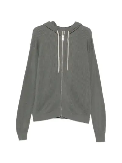 Rick Owens hooded zip-up cardigan - Green
