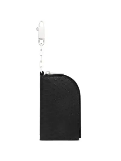 Rick Owens hook zipped wallet - Black