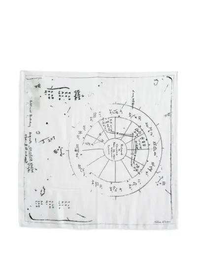 Rick Owens horoscope scarf - White