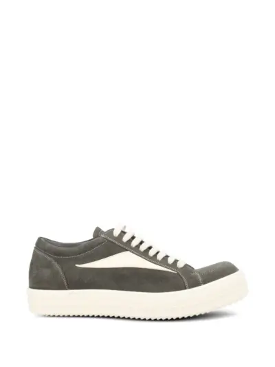 Rick Owens lace-up leather sneakers - Grey