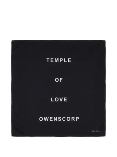 Rick Owens printed scarf - Black