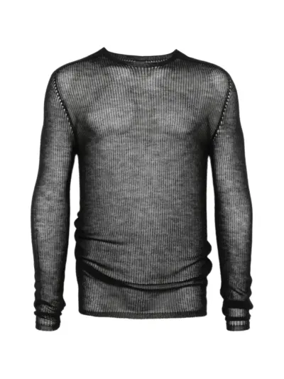 Rick Owens ribbed crew-neck sweater - Black