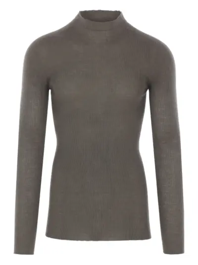 Rick Owens ribbed high-neck sweater - Brown