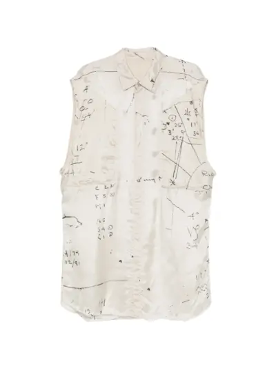 Rick Owens sleeveless outer shirt - Neutrals