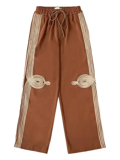 Song For The Mute Appliqué track pants - Brown