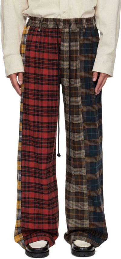 Song for the Mute Multicolor Tartan Flannel Relaxed Lounge Pants