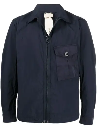 Ten C zip-up pocket shirt jacket - Blue