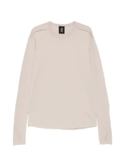 Thom Krom raw-cut long-sleeve T-shirt - Neutrals