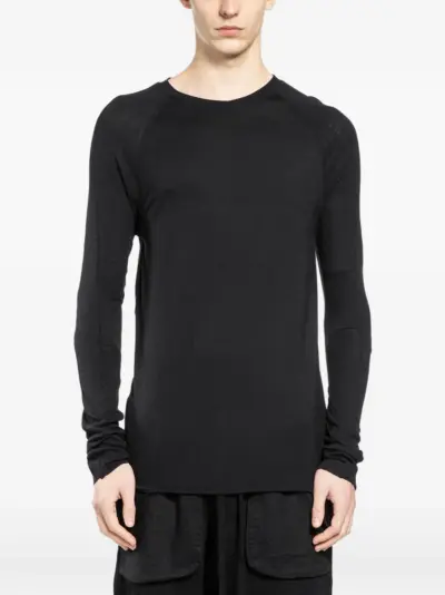 Thom Krom spliced long-sleeve T-shirt - Black