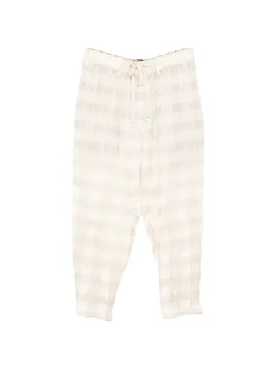 Uma Wang checked pants - Neutrals