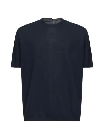 Uma Wang crew-neck knitted T-shirt - Blue