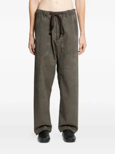 Uma Wang overdyed drawstring trousers - Grey