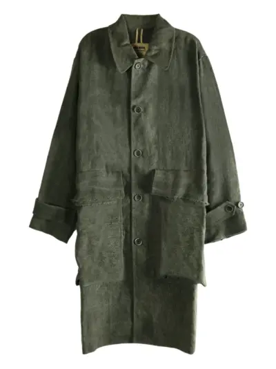 Uma Wang patch-pocket linen coat - Grey