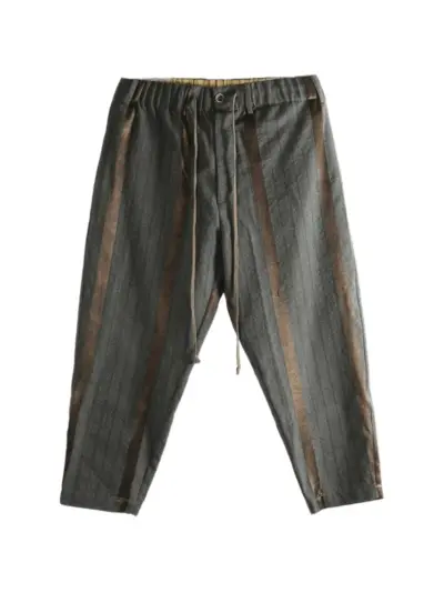 Uma Wang striped pyjama trousers - Grey