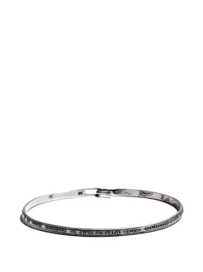 WERKSTATT:MÜNCHEN Bangle Hook Lyrics bracelet - Silver