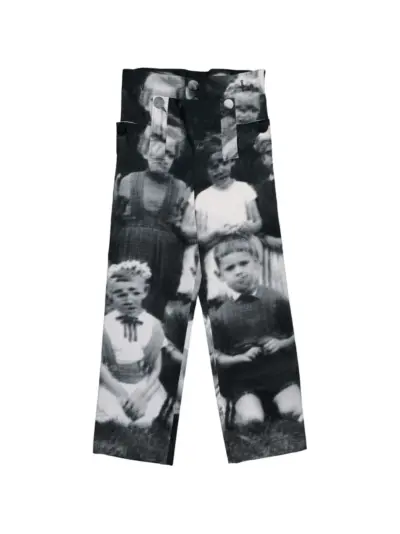 Walter Van Beirendonck glitch print trousers - Black