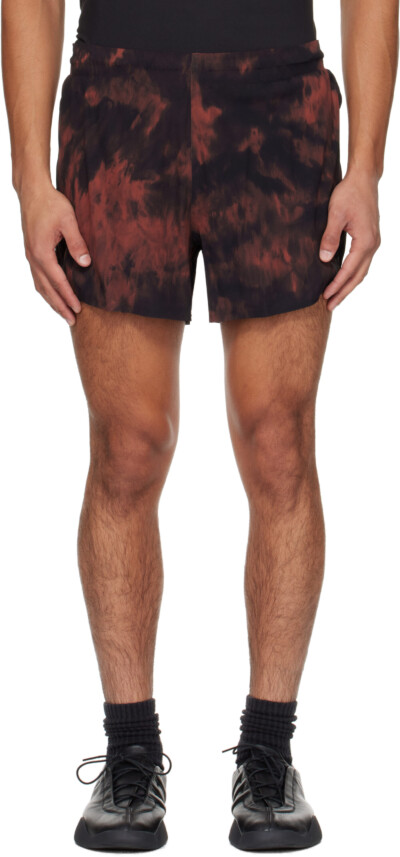 Y-3 Black & Orange AOP Running Shorts