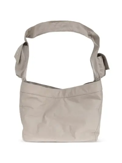 Y-3 Newspaper pocket detail tote bag - Neutrals