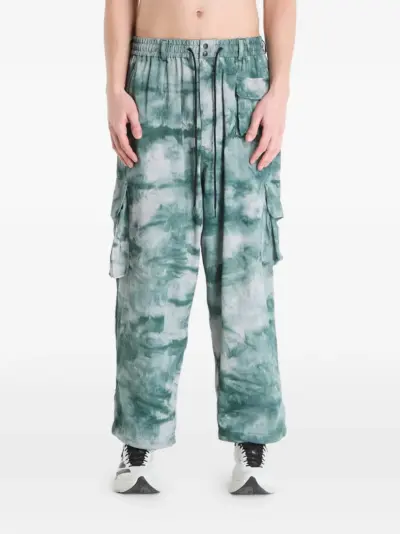 Y-3 UT AOP straight cargo trousers - Green