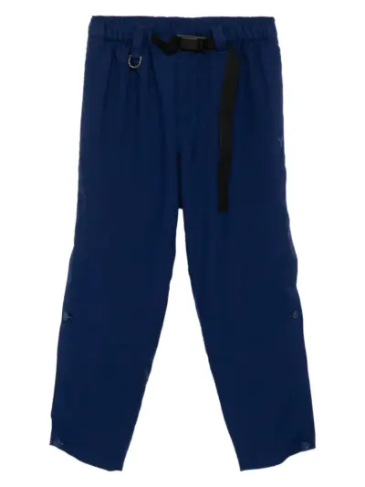 Y-3 belted straight-leg trousers - Blue