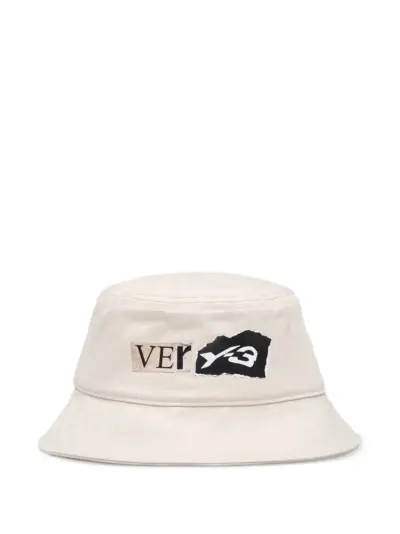 Y-3 graphic bucket hat - Neutrals
