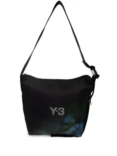 Y-3 mesh shoulder bag - Black