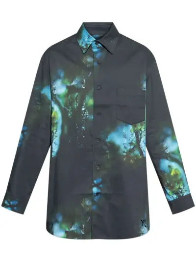 Y-3 stretch-cotton shirt - Grey