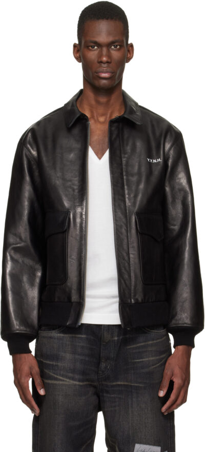 YOHJI YAMAMOTO Black Neighborhood Edition Leather Jacket