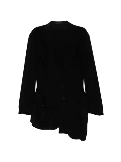 Yohji Yamamoto asymmetric hem jacket - Black