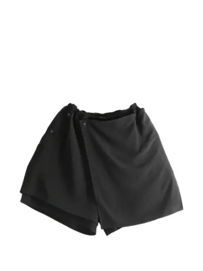 Yohji Yamamoto button draped shorts - Black
