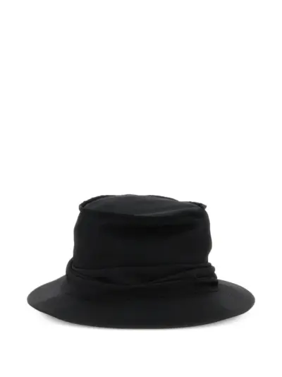 Yohji Yamamoto drape wool hat - Black