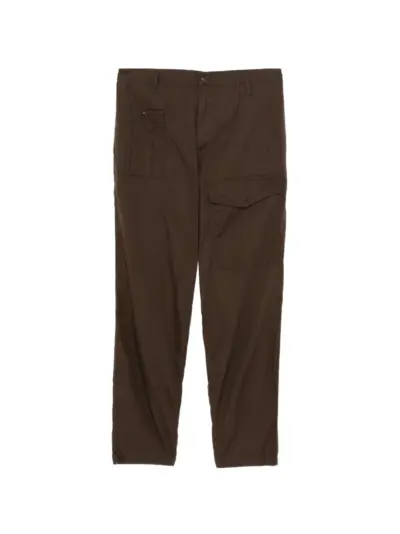 Yohji Yamamoto drawstring tapered trousers - Brown