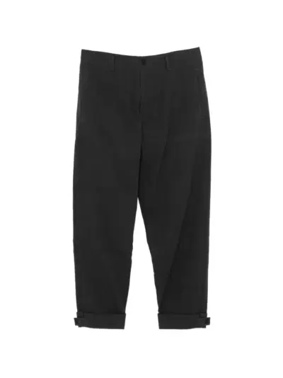 Yohji Yamamoto drawstring tapered trousers - Grey