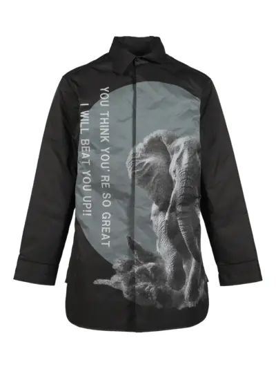 Yohji Yamamoto elephant-print jacket - Black