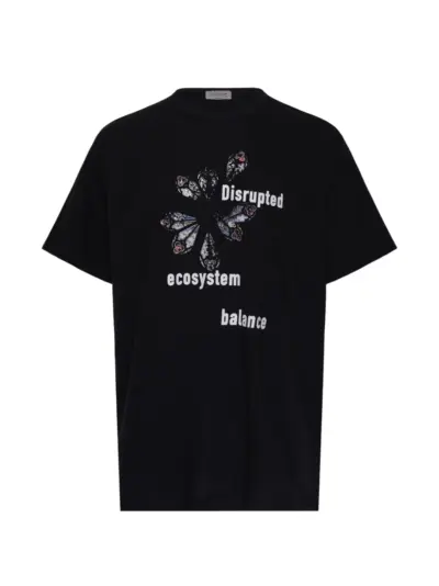 Yohji Yamamoto graphic-print short-sleeve cotton T-shirt - Black