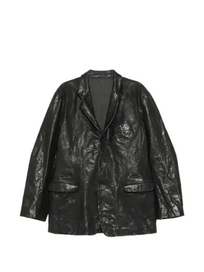 Yohji Yamamoto leather jacket - Black