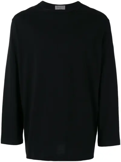 Yohji Yamamoto logo print sweatshirt - Black