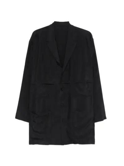 Yohji Yamamoto patch-pocket coat - Black